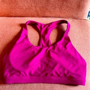 Pink sports bra